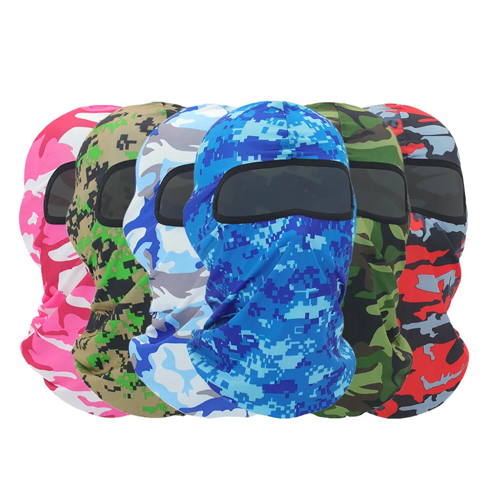 

Summer Men Camoufalge Balaclava Cap 1 Hole Cycling Motorcycle Full Face Cover Unisex Windproof Caps Decoration