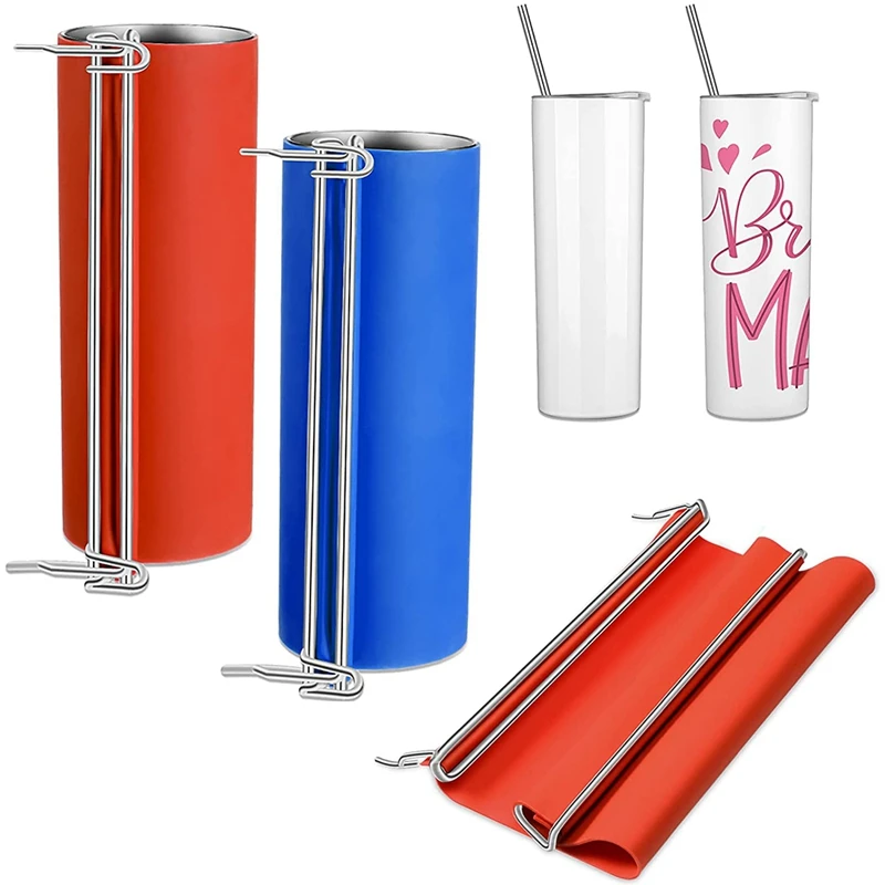 

2Pcs 20 Oz Silicone Tumbler Wrap Sublimation Silicone Bands Tumbler Mug Press for Tumblers Printing Sublimation