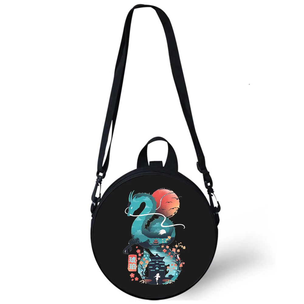 Anime Spirited Away Child kindergarten Bag 3D Print Crossbody Shoulder Bags For School Women Mini Round Bagpacks Rugtas Bag