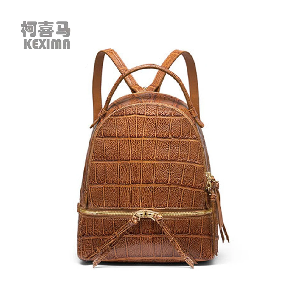 

KEXIMA gete new americas alligator women backpack new fashion Travel bag large capacity crocodile backpack Female