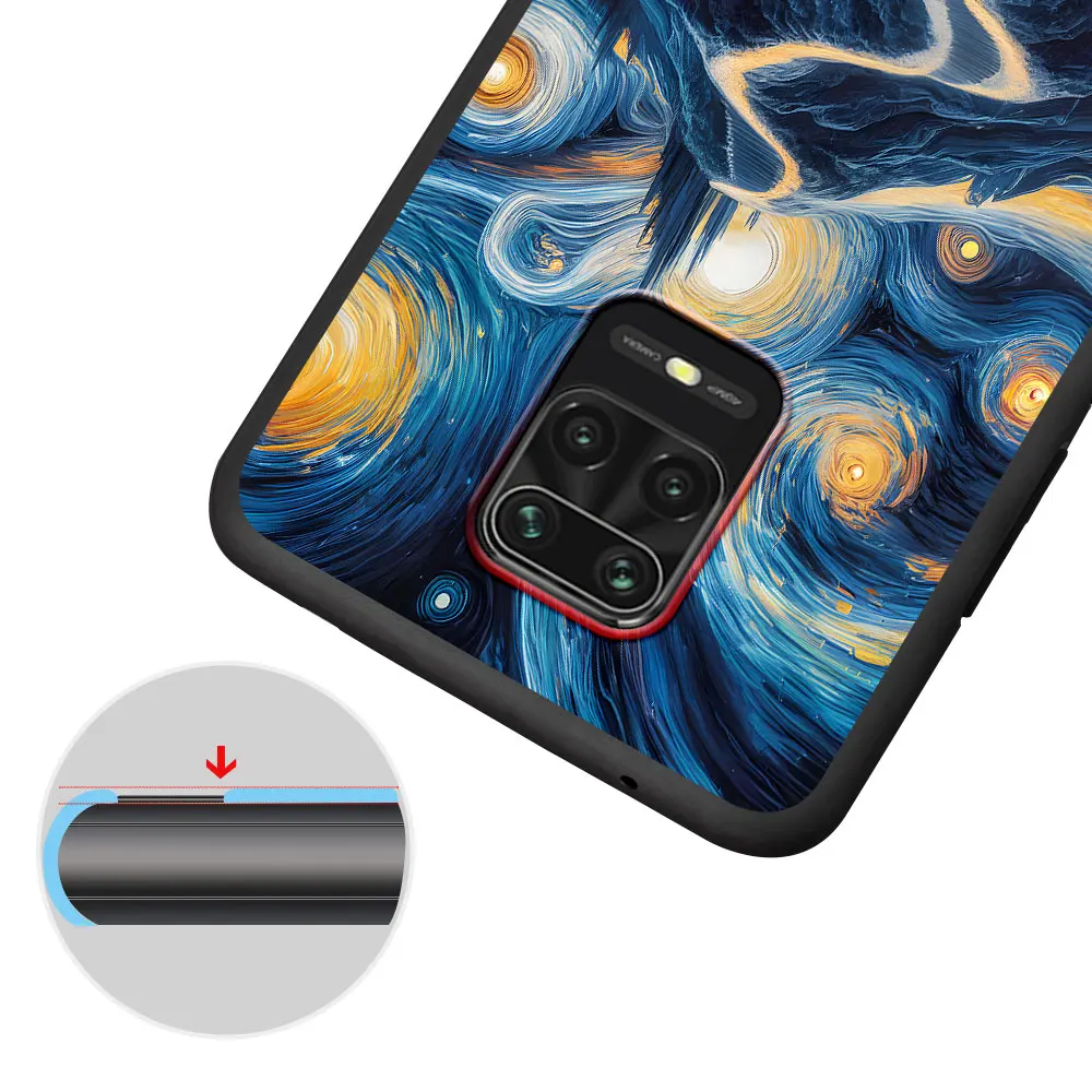Чехол Ван Гога с рисунком звездной ночи и маслом для Xiaomi Redmi Note 10 8 8T 9 13 11 12 Pro Plus 7 10S