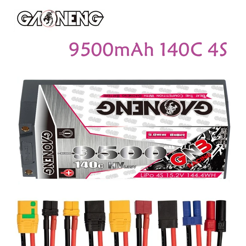 

Оригинальный аккумулятор GNB 4S 15,2 V 9500mAh 140C/280C LiPo для 1:8 1/8 Four Drive Off-road RC Car 5,0mm Bullet Hardcase 15,2 V аккумулятор