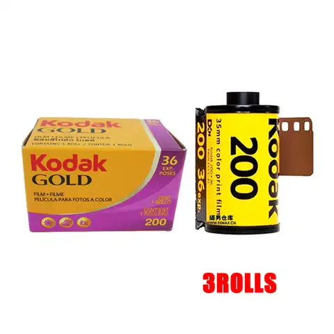 Золотая 200 пленка KODAK/3 упаковки/35 мм пленка 36 экспозиций в рулоне подходит для камеры M35 / M38