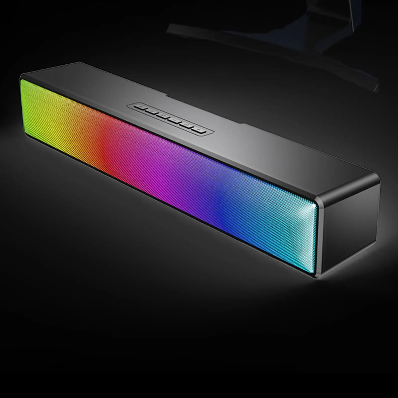 Computer Speaker Bluetooth 5.1 Battery Operated Dynamic RGB Soundbar for Cellphone