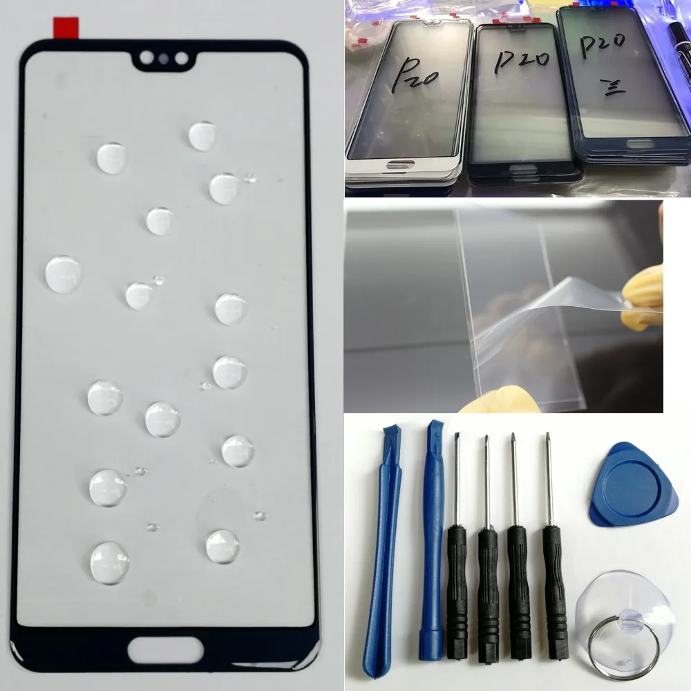 Shyueda 100% новый + OCA инструмент для Huawei P20 EML-AL00 L09 L29 внешний фронтальный стеклянный объектив