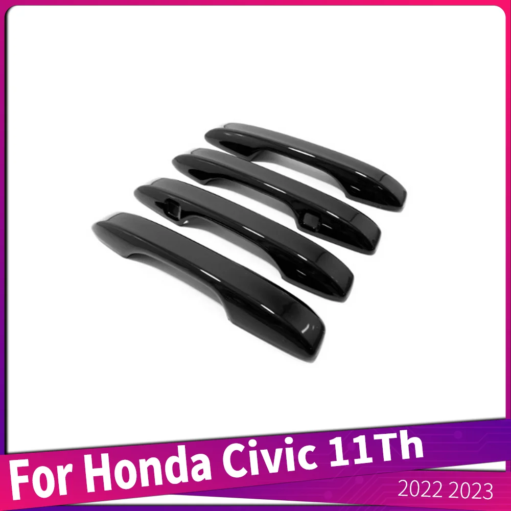 

For Honda Civic 11Th 2022 2023 ABS Car Exterior Outer Door Handle Cover Trims Sticker Auto Accessories