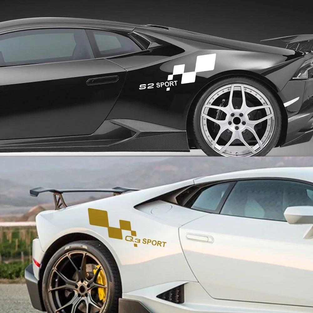 2 шт. виниловая наклейка на боковую дверь автомобиля пленка для внешнего