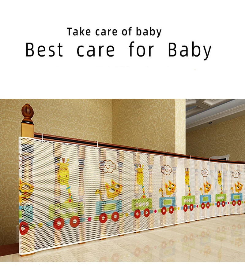 

Children Safety Rail Balcony Stairs Safety Net Banister Stair Net for Kids Pet Toy Safety on Indoor/Outdoor Stairs Balcony