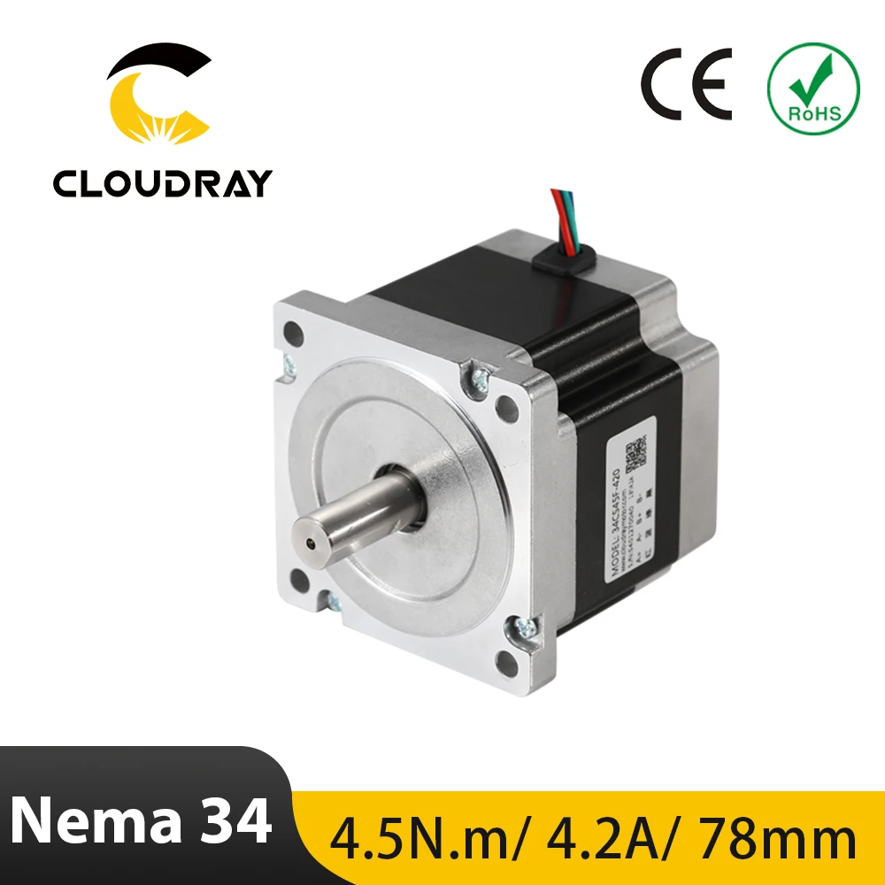 Шаговый двигатель Cloudray Nema 34 2-фазный 4.5 Нм