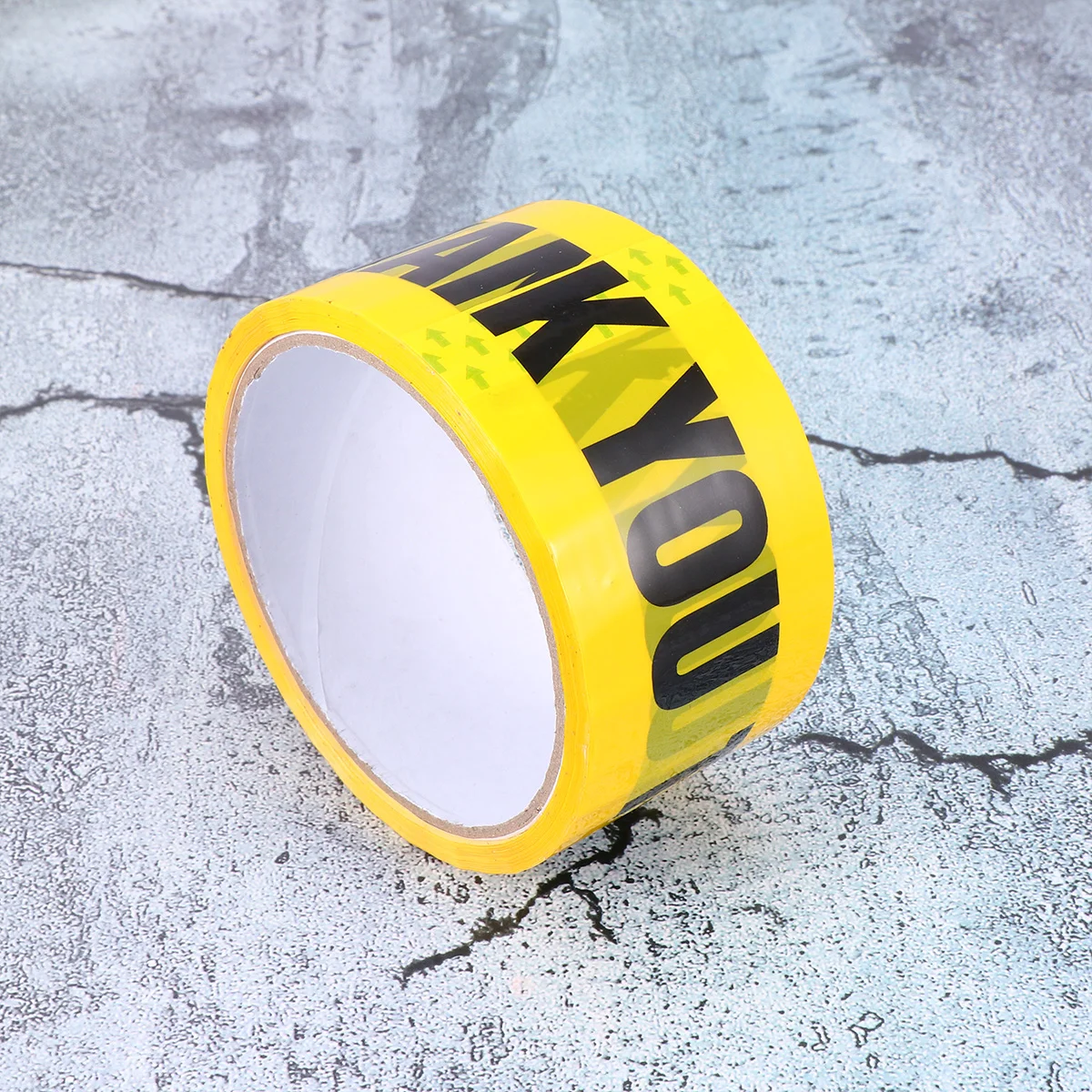 

1 Roll THANK YOU Safety Tape Safe Self Adhesive Sticker Warning Tape Masking Tape for Walls Floors Pipes (Yellow)