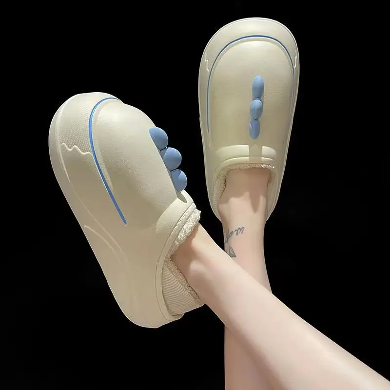 Новинка 2020 зимние тапочки Теплая мужская обувь водонепроницаемые женские