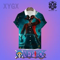 one piece monkey d luffyroronoa zoro mens shirt summer casual anime mens clothing 3d printing loose top high quality new