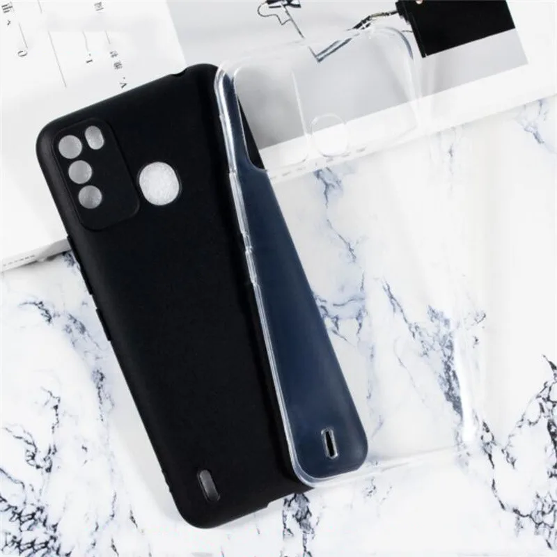 Мягкий силиконовый чехол из ТПУ для телефона ITEL S16 Pro Vision 1 черный тонкий защитный