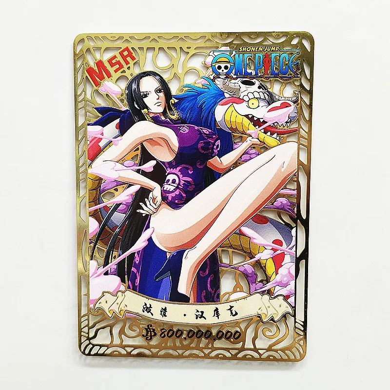 

ONE PIECE DIY Metal Card Sexy Hollow Out Boa·Hancock Anime Game Nami Collectors Gift Toy Japen Limited Hobby ACG Genshin Impact