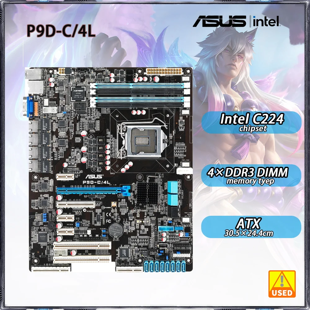 

ASUS P9D-C/4L использует разъем для чипсета Intel C224 1150 4 × DDR3 32 Гб 4 × SATA III 2 × SATA II 4 × RJ45 встроенный Intel I210AT ATX