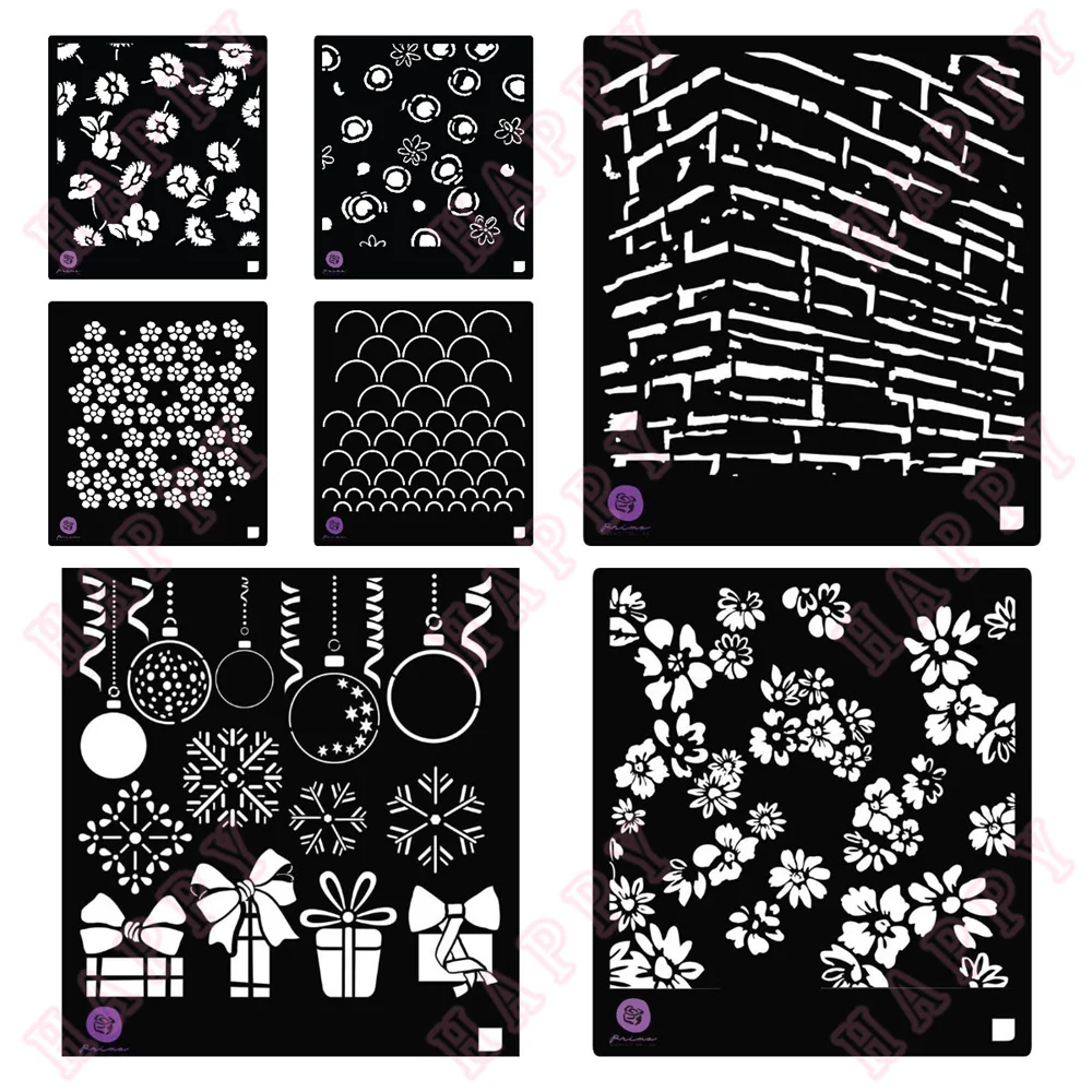 

Christmas Plastic Stencils Sea Sunflower Gift Box Template Scrapbook Diary Photo Album Decoration Paper Craft Embossing Handmade