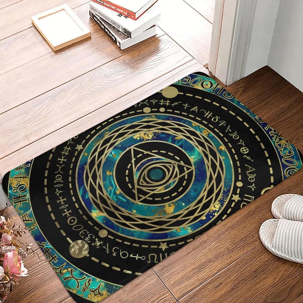 Мистический священный геометрический орнамент красочный древний Египетский