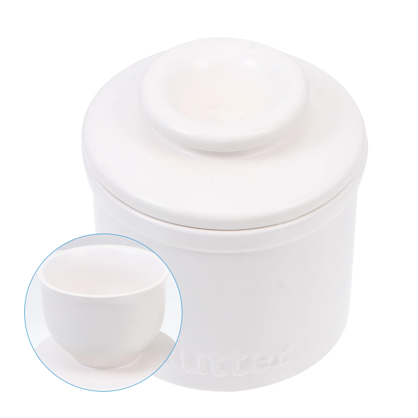 

Butter Jar Dish Container Storage Keeper Lid French Ceramic Crock Cheese Kitchen Canister Countertop Tray Serving Airtight Churn