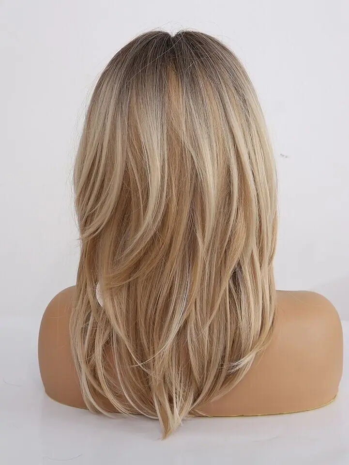 Волосы! Новые женские длинные светло-русые прямые полные парики 20-дюймовый Perücke