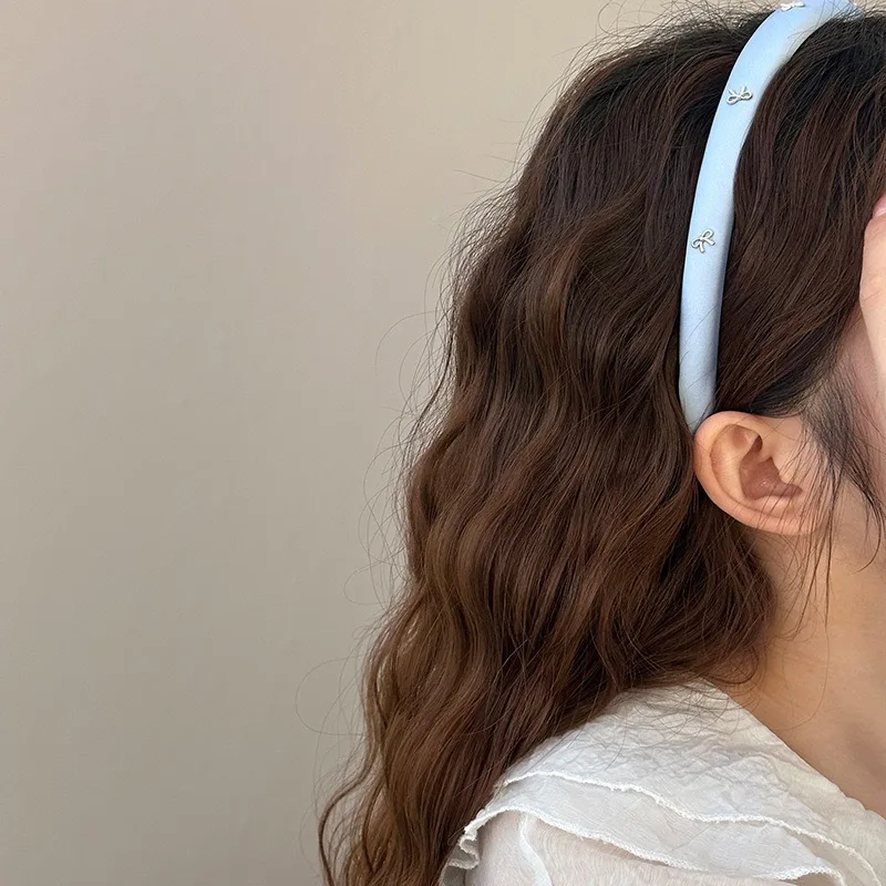 Korea New Girl Bow Headband Fashion Small Fragrance Style Ladies Versatile Sense of Luxury Cute Outing Headwear