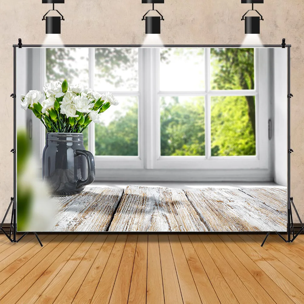 

Window Scenery Beach Photography Backdrops Props Indoor Decorations Snow Setting Sun Photo Studio Background HH-02