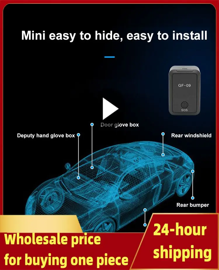 

Mini GF22 GF09 GPS Tracker In Car Real Time Tracking Anti-Theft Anti-lost Car Locator Strong Magnetic Mount Message Positioner