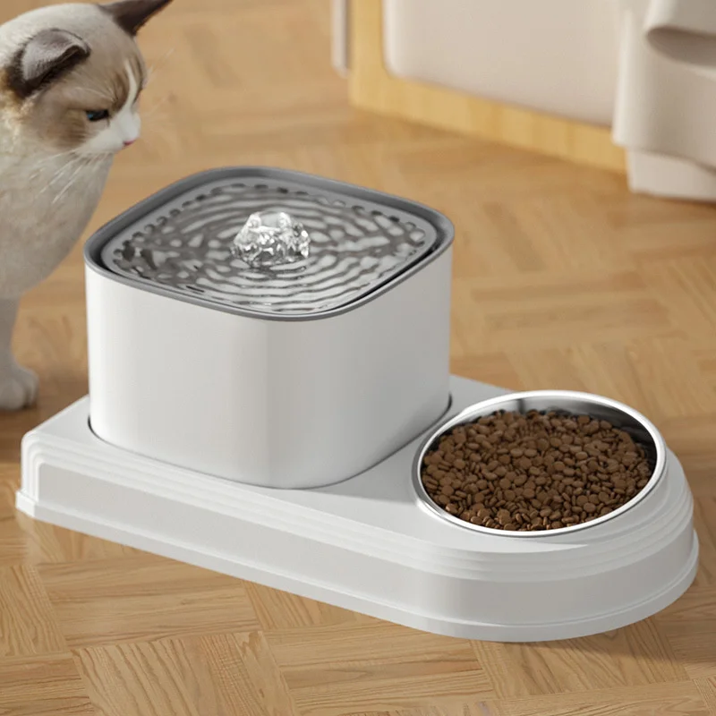 

Bowl Drinker Household Pet Feeder Stainless Steel Cat Pet Bowl Dog Bowl Pet Supplies Automatic Live Water Drinker Food Utensils
