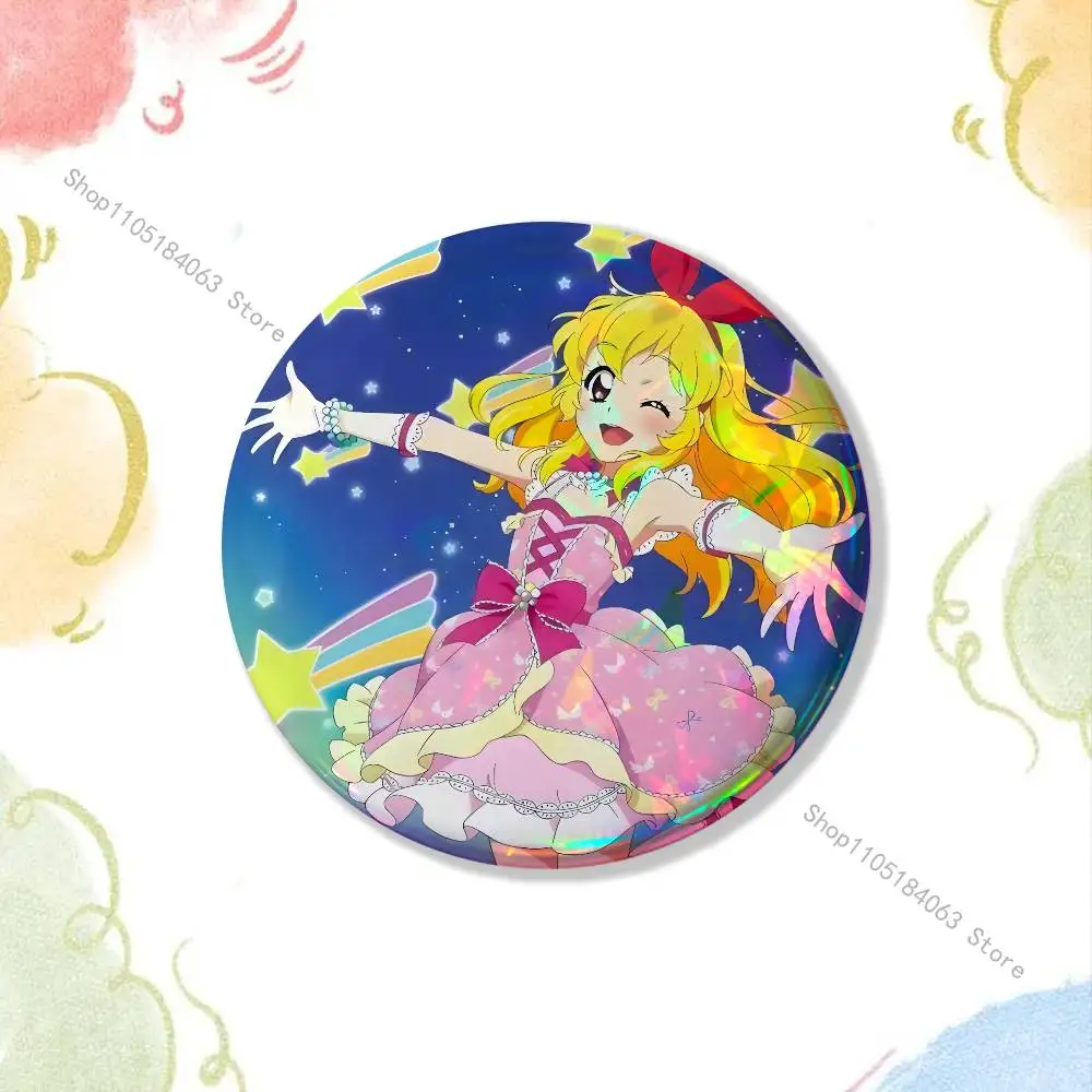 Фото Аниме-значки H-Hoshimiya Ichigo, лазерные, светоотражающие, круглые, для сумок, одежды, декоративные элементы, коллекционные предметы, подарки для друзей №5