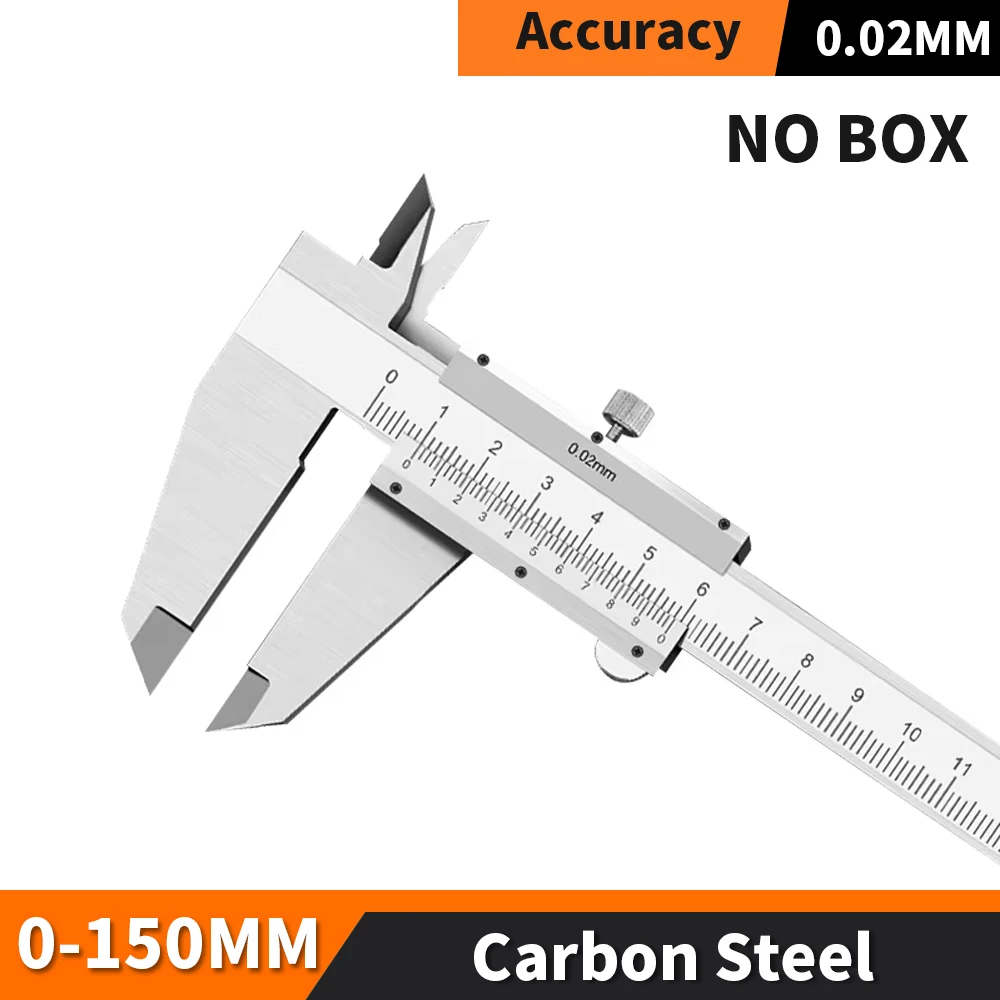 

Металлический штангенциркуль из углеродистой стали 0-150/200/300 мм, стопорный винт, штангенциркуль 0,02 мм от BeBosLook, измерительный инструмент, линейка глубины