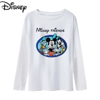 disney goofy donald duck spring mens and womens cotton breathable unchanging white bottoming shirt pullover round neck t shirt