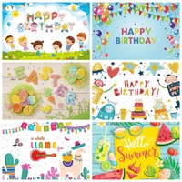 happy birthday background cloth kawaii childrens and baby room wall decoration boy girls dormitory cartoons home party decor