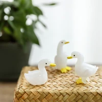 animal glass handicraft ornaments white goose duck home creative simple living room decoration ornaments