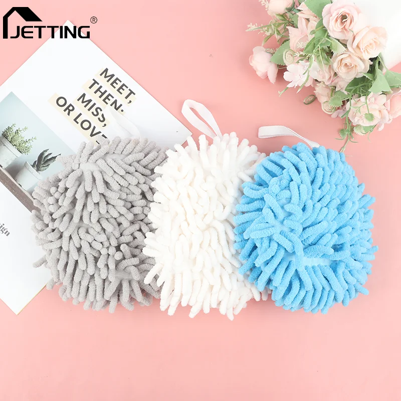 

1pc Hand Ball Absorbent Towel Thickened Kitchen Quick-drying Towel Bathroom Hanging Towel Kitchen Tool