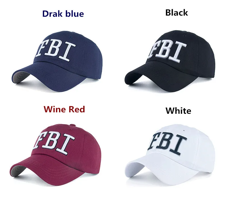 HOT Fashion FBI Cap Outdoor Hat 4 Panel Baseball Hat Brand Snapback Cap Bone FBI Snapback For Men High Quality Tactical Cap Hat