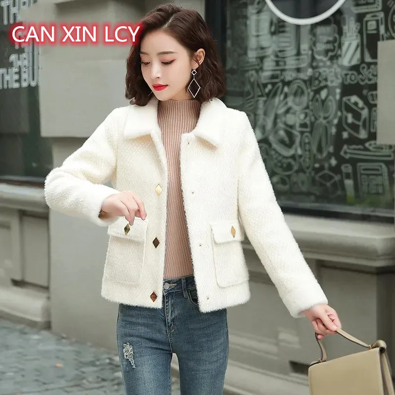 Женское бархатное пальто из искусственной норки Женская куртка корейское