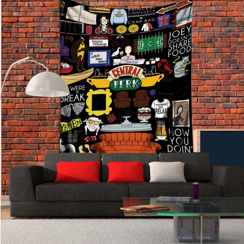 

Friend Tapestry TV Central Perk Souvenier Wall Hanging Dorm Decor Large Wall Tapestry Gift Dropshipping home decor