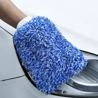 soft glove maximum mitt high density auto wash cloth ultra super absorbancy car sponge plush glove microfiber cleaning towel