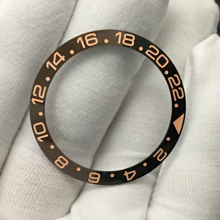 38mm Watch Bezel Ceramic Ring GMT Black Coffee Ring Mouth 's New Watch  Ring Mouth Watch Bezels Parts Men Watch Accessories