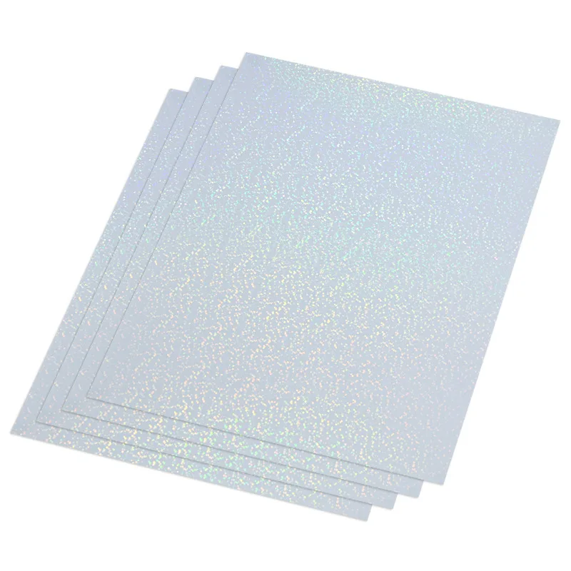 100 Piece Rainbow Holographic Sticker A4 Printable Vinyl Stickers Label Waterproof Self-adhesive Paper for InkJet Printer