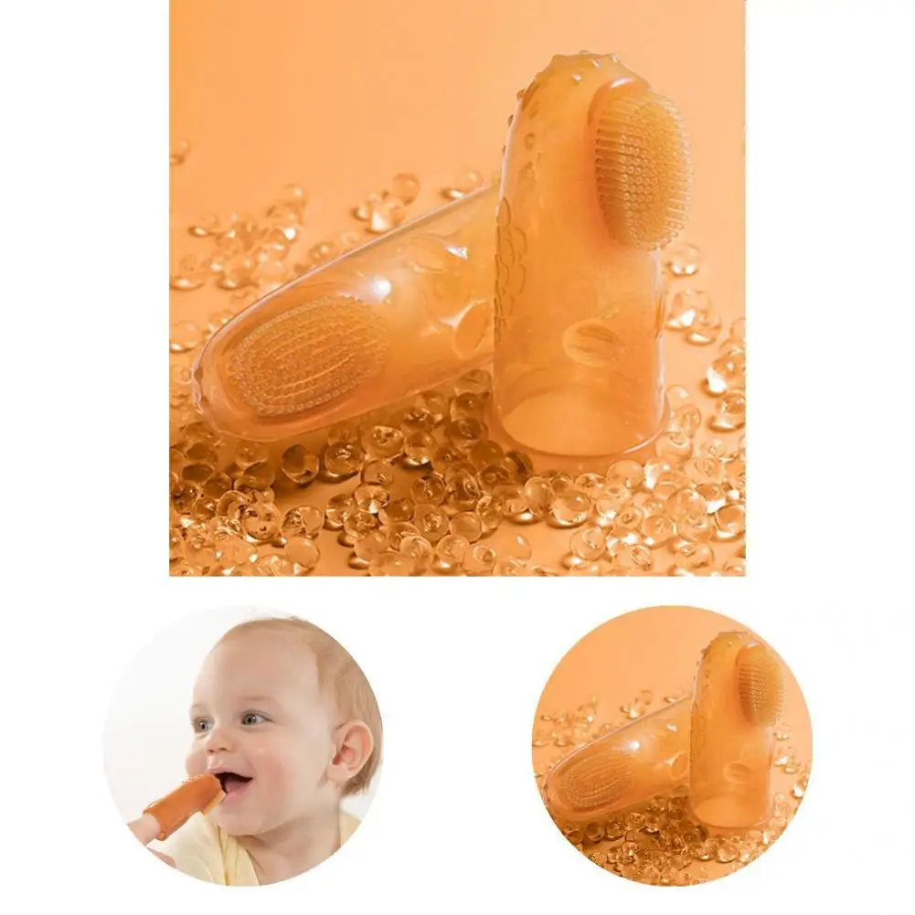

Toothbrush Great Infant Cartoon Finger Toothbrush Baby Teeth Cleaning Gadget Eco-friendly Heat Resistant Infant Toothbrush