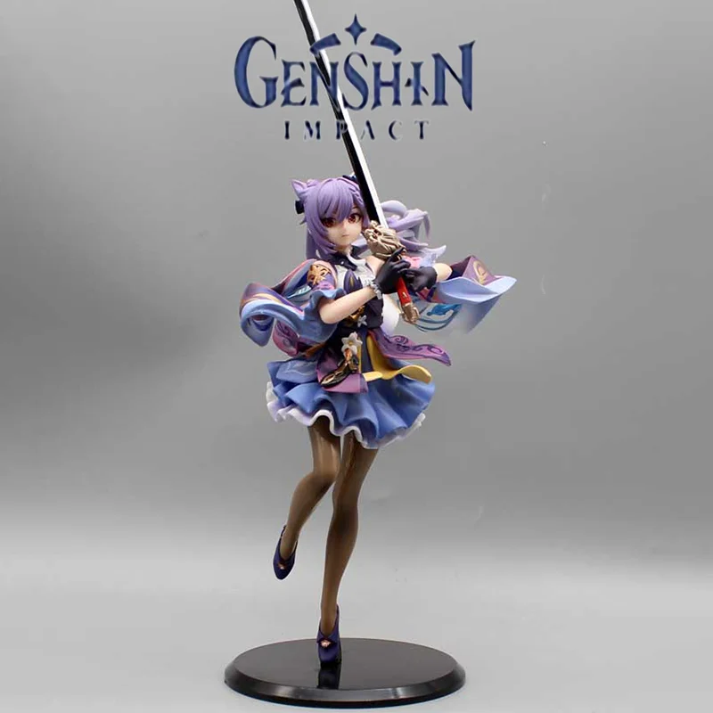 

20cm Genshin Impact Keqing Action Figure Anime Game Kawaii Girl Collection Pvc Model Statue Doll Children Gift Decoration Toys