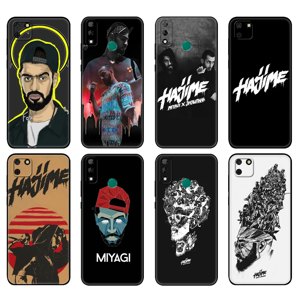 

Черный чехол из ТПУ для Huawei Y9S, Y6S, Y8S, Y5P, Y7P, Y8P, чехол для Huawei Y5 lite Prime 2018, Y6 2019, чехол хаджим, Мияги, Энди, панда