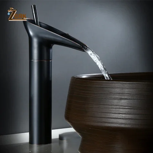 Смеситель для раковины ZGRK классический бронзовый керамический