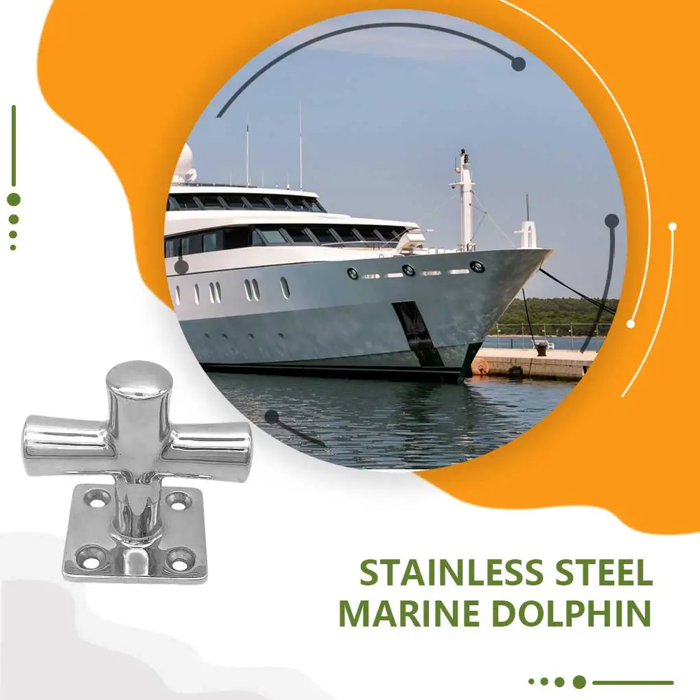 

316 Stainless Steel Cleat Crosses Single Boat Base Bollard Ship Mount Heavy Marine Mooring Yacht Tie Flat Deck Pull