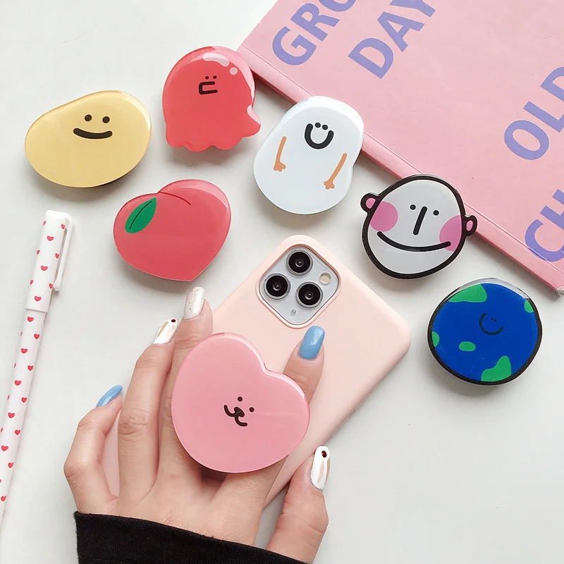 INS Drip Glue Special-shaped Phone Stand Creative Cartoon Retractable Phone Grip for IPhone Samsung Xiaomi Phone Accessories