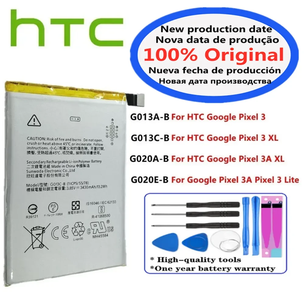 100% оригинальный аккумулятор G013A-B G013A-C G020A-B G020E-B для HTC Google Pixel 3 3A XL 3Lite Pixel3 Lite 3XL