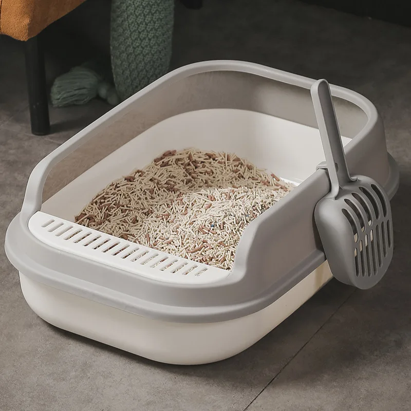 

Semi Closed Large Cat Litter Basin Thickened Anti Splash Cat Toilet Cat Litter Box Cat Pet Supplies Cat Litter Basin Cat Toilet