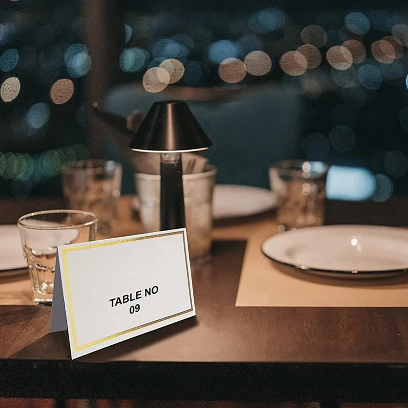 Hot Place Cards For Weddings Pack Of 100 Premium Tent Name Table With Gold Foil Border 2X4 Inches Any Event