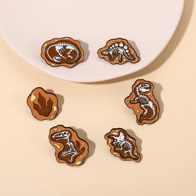 Женская Брошь-скелет в виде динозавра из металлического сплава