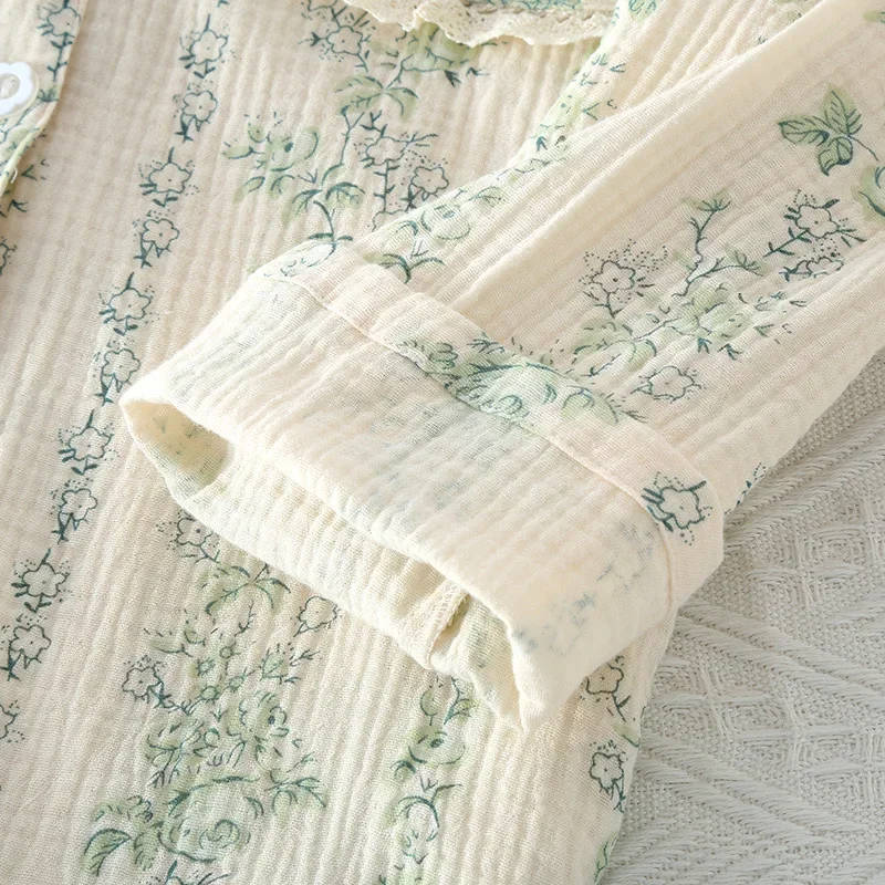 2024 Новые весенне-осенние женские пижамы с длинными рукавами и брюками комплект